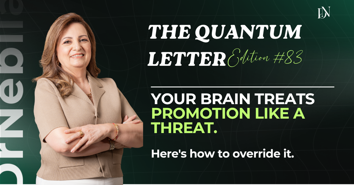 Your brain treats promotion like a threat. Here's how to override it.